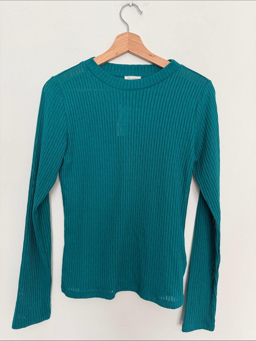 New NWT PILCRO Anthropologie Pilcro Sheer Layering Top Turquoise Small - Picture 3 of 7